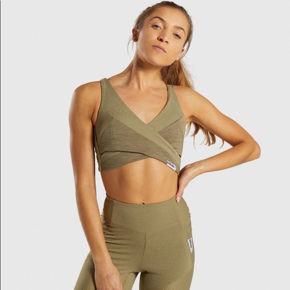 Gymshark True Texture Bralette - Khaki